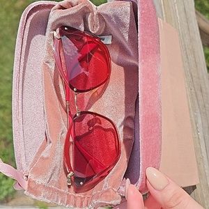 MIU MIU Cut-out square frame glasses